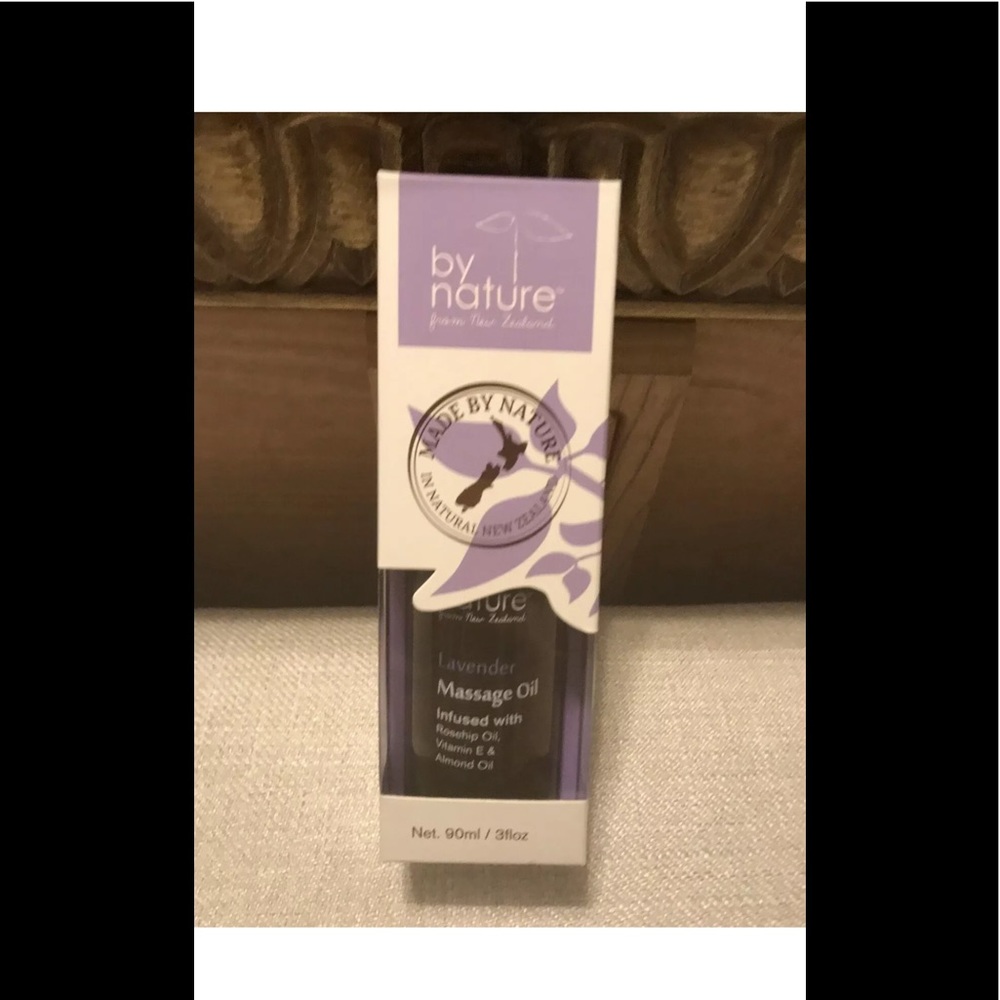 By Nature New Zealand Lavender Massage Oil with Vitamin E Rosehip & Almond 3 oz